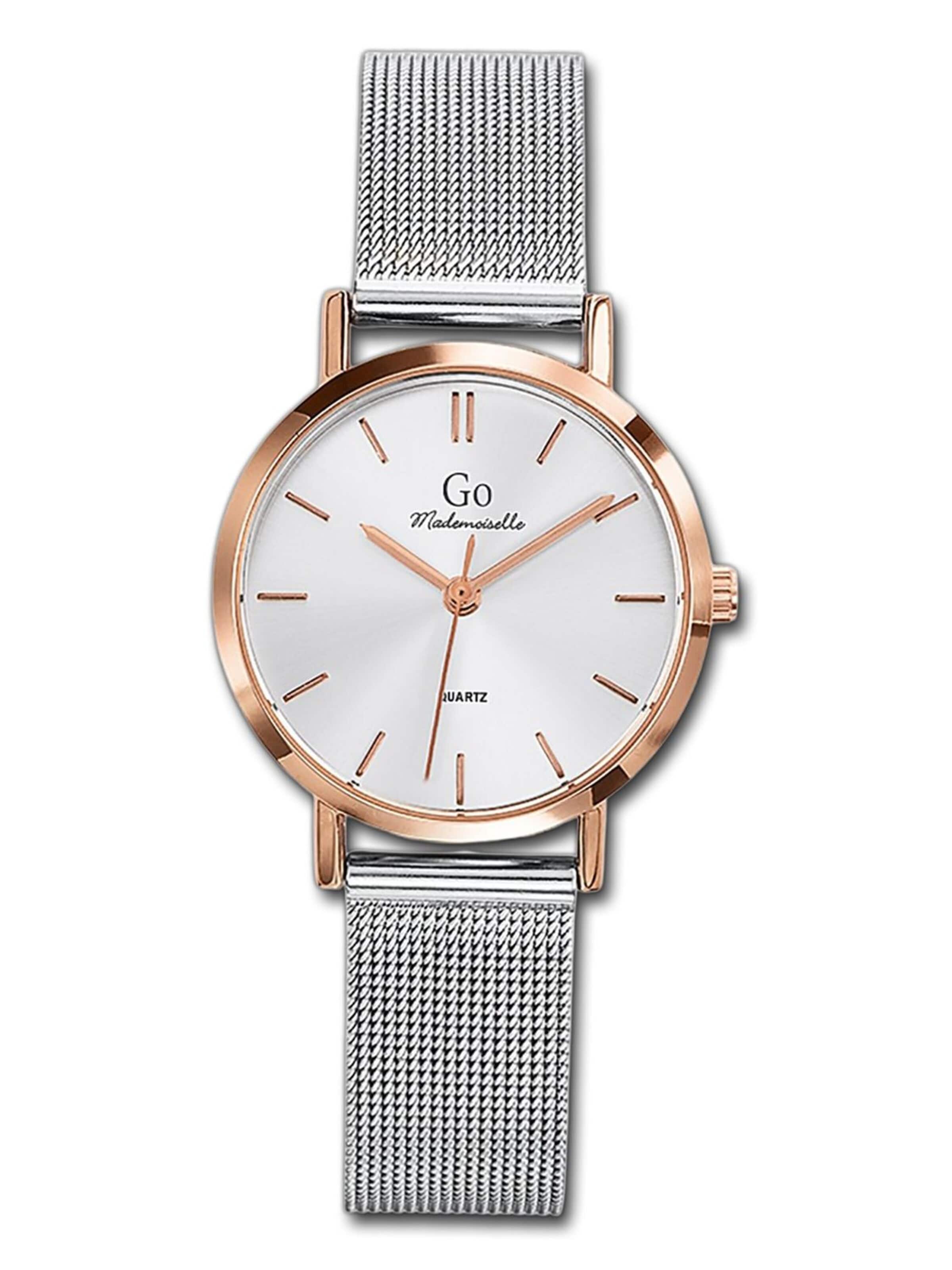 GO GirlOnly - Reloj analógico en plata: frente