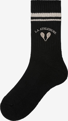 LASCANA ACTIVE Athletic Socks in Black: front