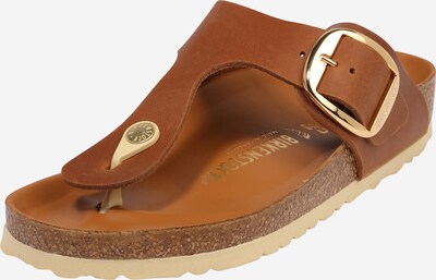 BIRKENSTOCK Sandalias de dedo 'Gizeh' en marrón / oro, Vista del producto