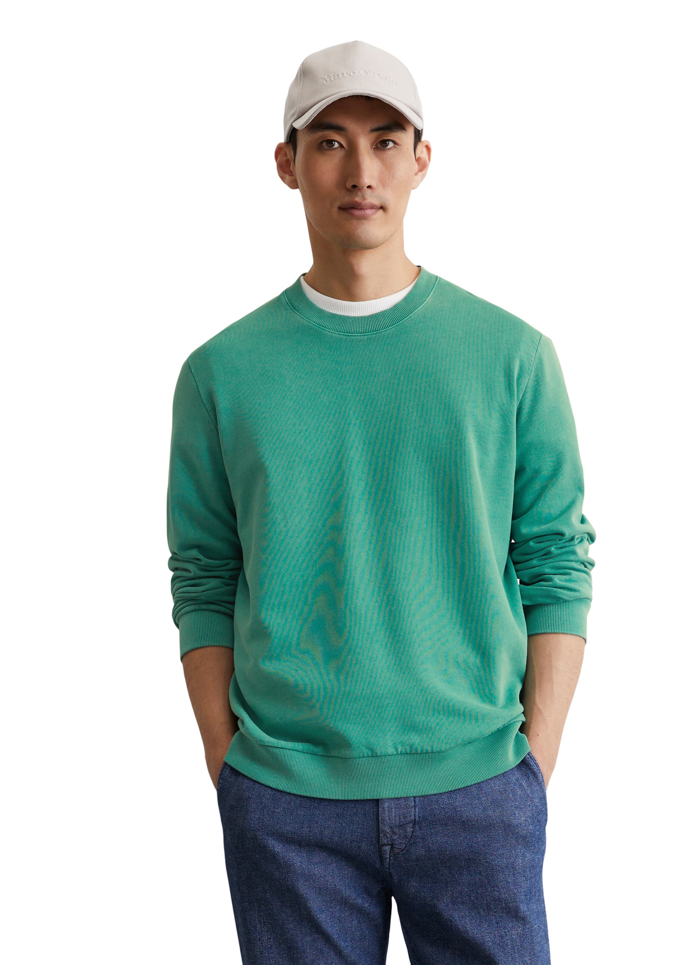Marc O'Polo Sweatshirt in Green: front