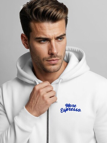 Neverless Sweatjacke 'More Espresso'‌‌‌‌‌‌ in Weiß