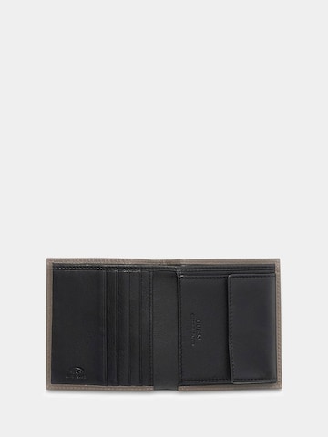 GUESS Portemonnaie 'Mito Saffiano' in Braun