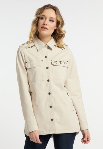 Veste mi-saison DreiMaster Vintage en beige : devant