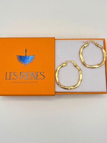 Boucles d'oreilles 'Majestic Hoops' Les Reines en or