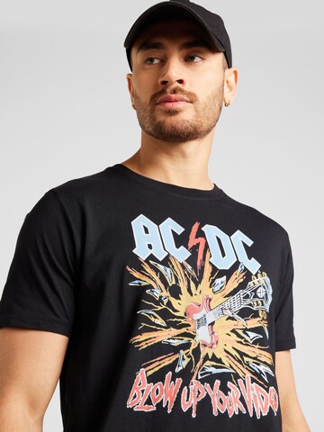 AÉROPOSTALE Póló 'ACDC BLOW UP YOUR VIDEO' - fekete