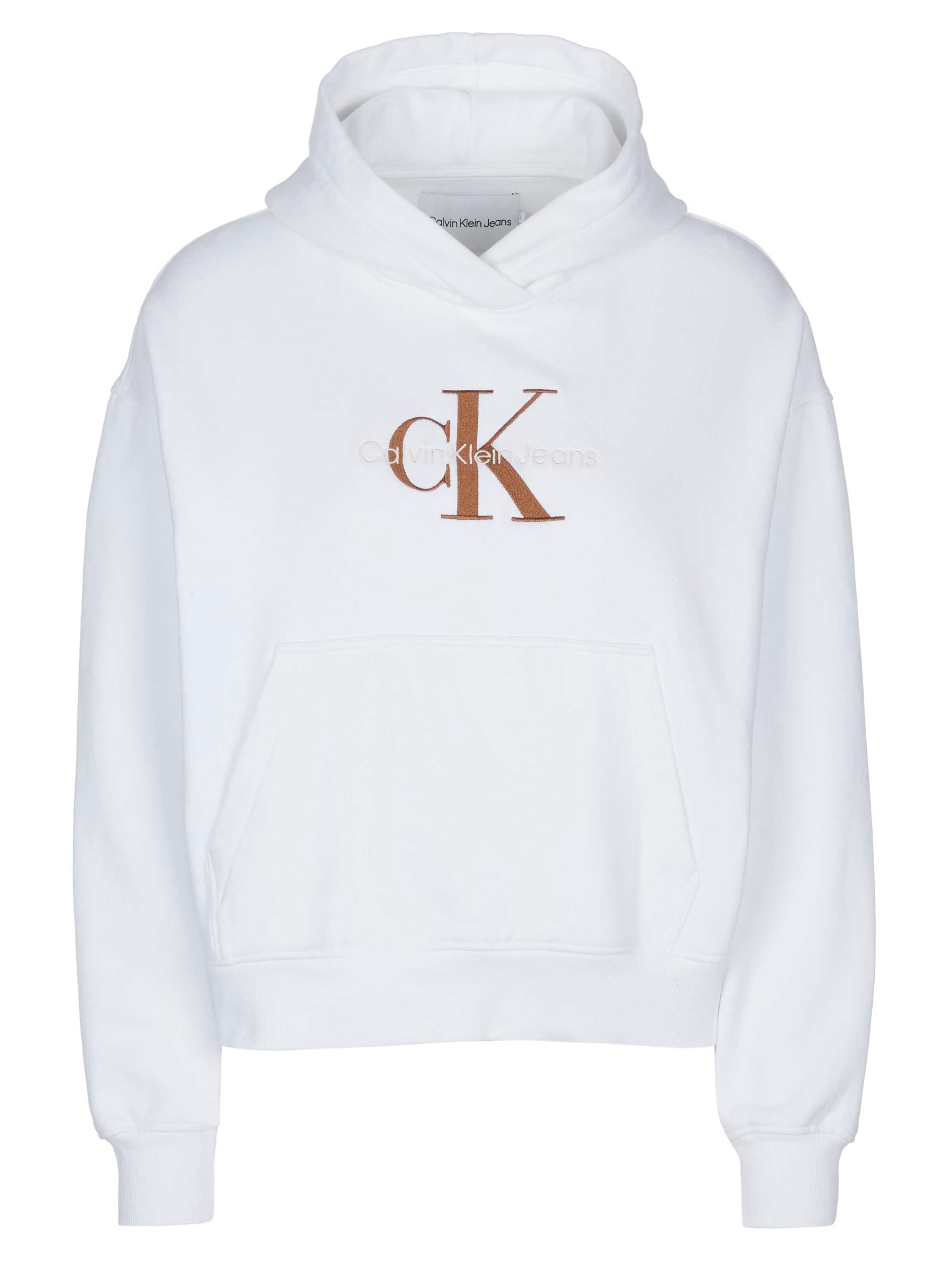 Calvin Klein Trui 'Calvin Klein Jeans Pullover' in Wit: voorkant