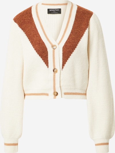 MINKPINK Strickjacke 'HAMEDAN' in creme / karamell / hellbraun, Produktansicht
