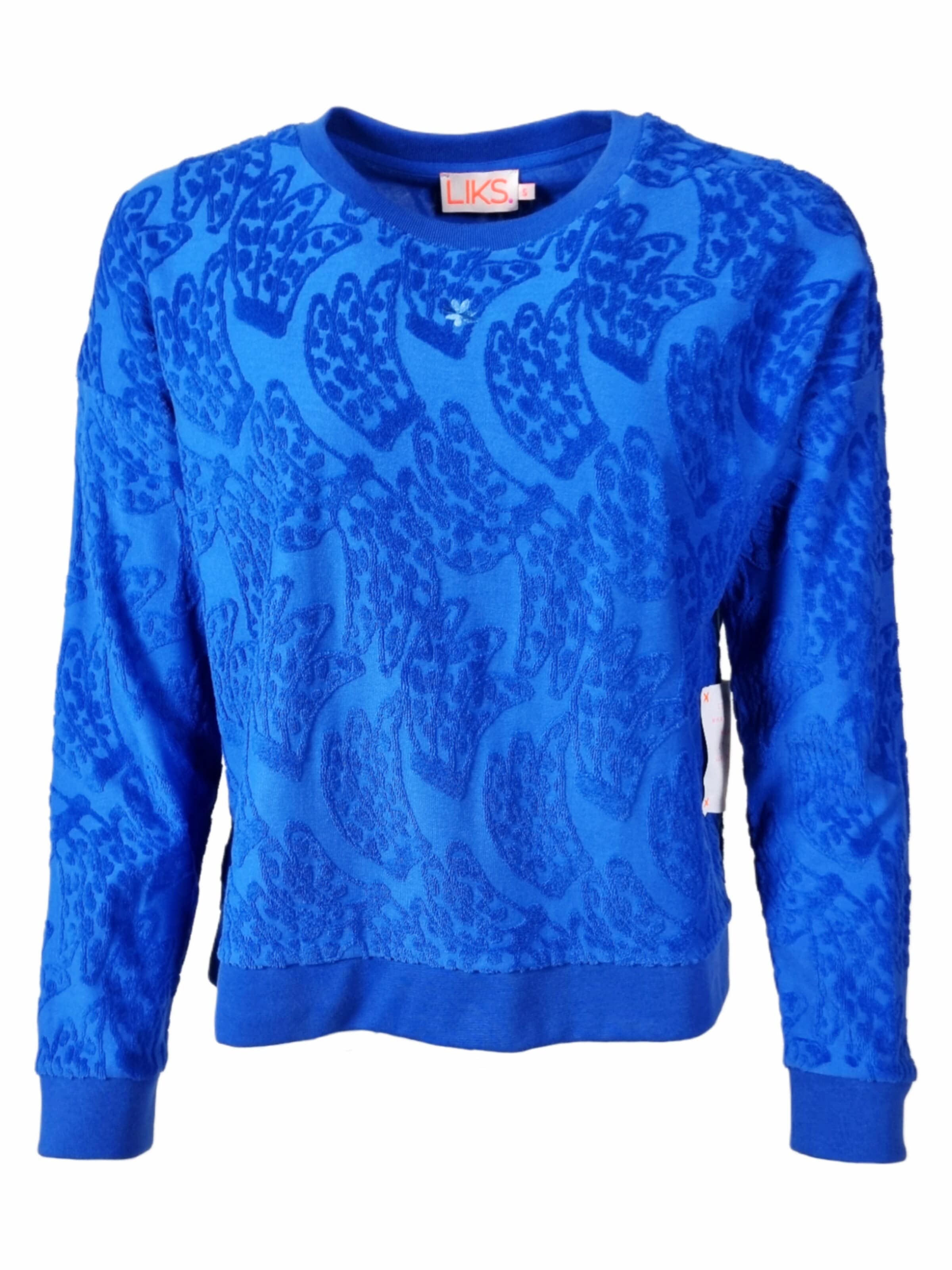 Sweat-shirt 'Damen Sweatshirt Frottee - SelinaC' LIKS. Munich en bleu : devant