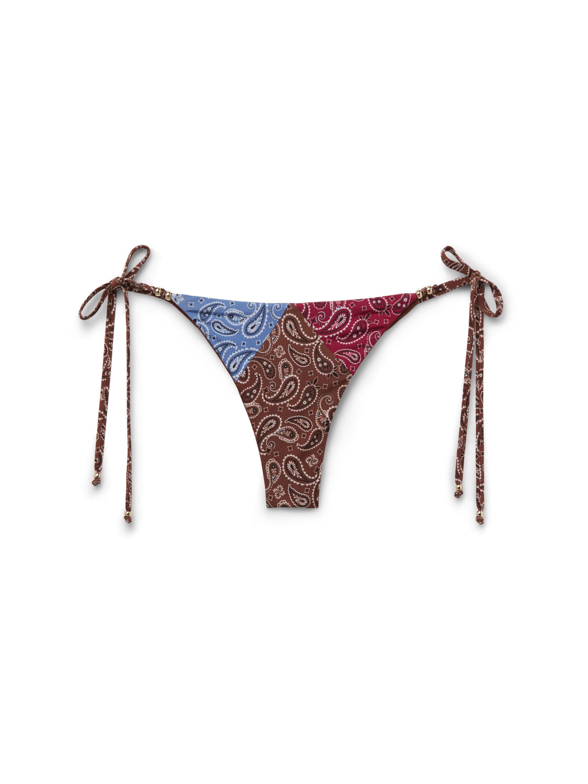 CALZEDONIA Bikinihose 'Bandana Patch' in Braun: Vorderseite