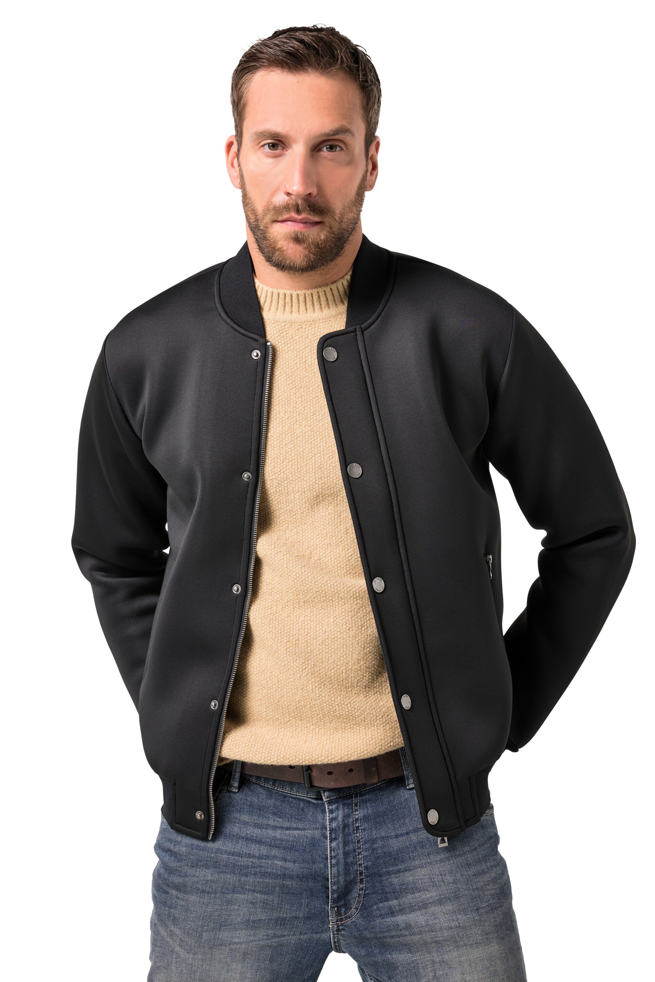 JP1880 Between-Season Jacket in Black: front