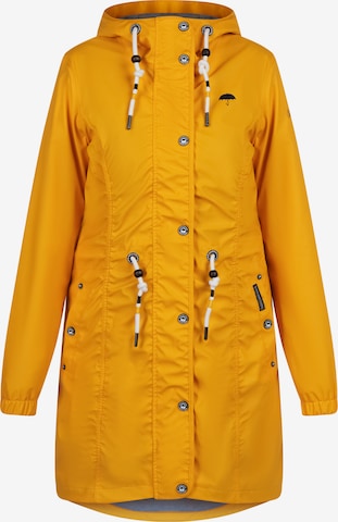 Manteau fonctionnel Schmuddelwedda en jaune : devant