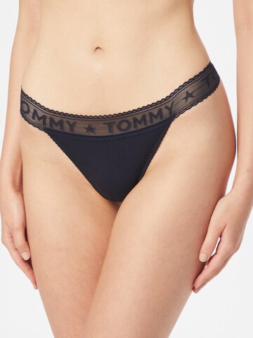 Tommy Hilfiger Underwear Thong in Blue: front