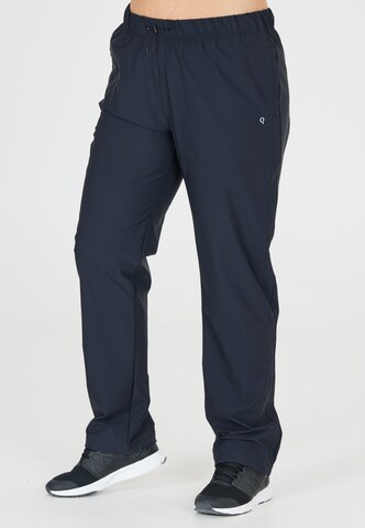 Q by Endurance Regular Workout Pants 'Carpo' in Black: front