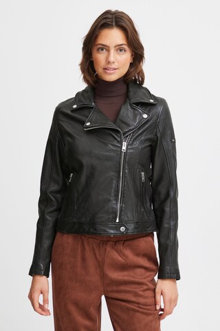 Oxmo Between-Season Jacket in Black: front