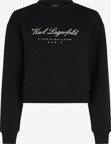 Sweat-shirt Karl Lagerfeld en noir : devant