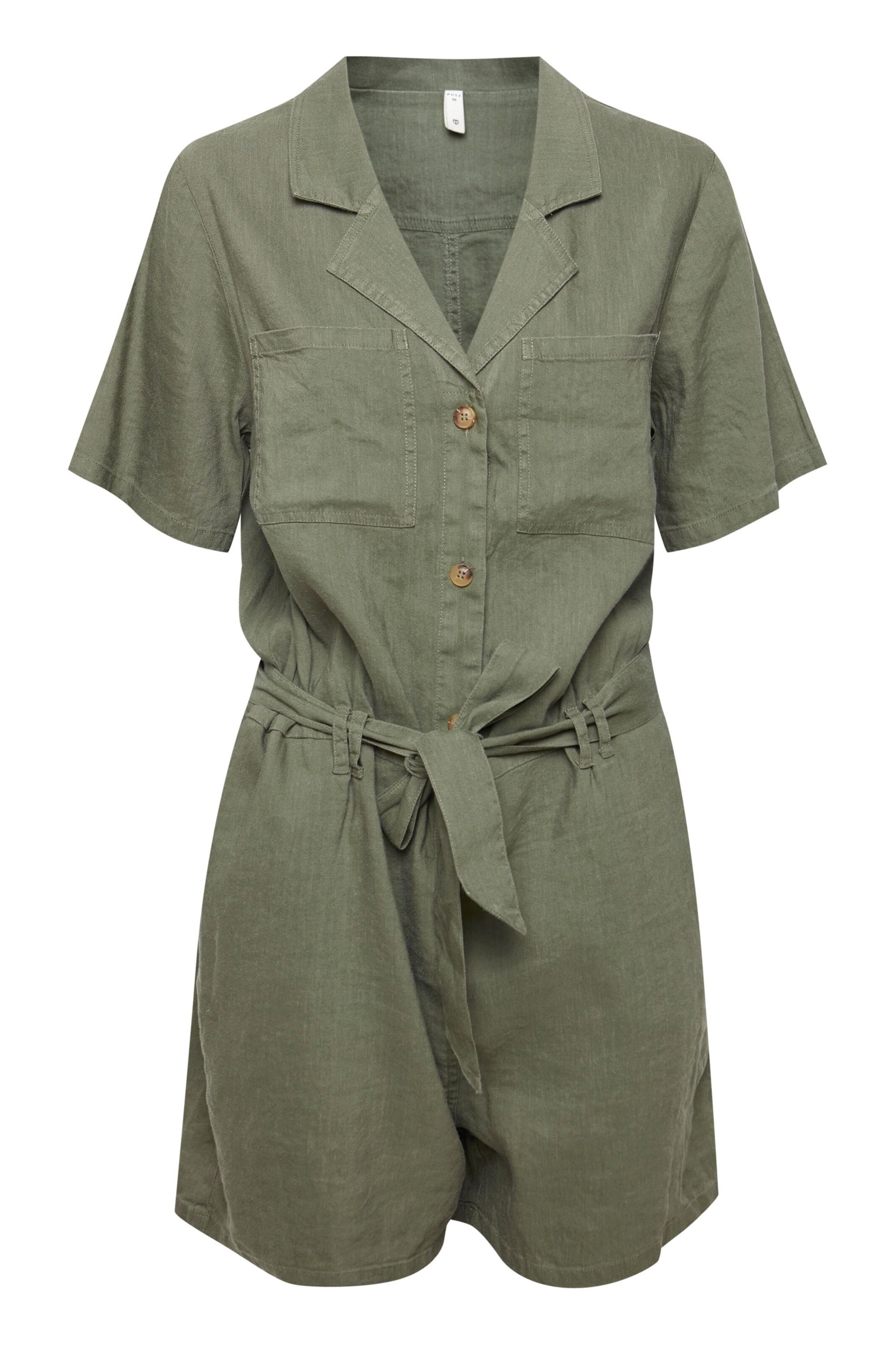 PULZ Jeans Jumpsuit 'Luca' in Grün: Vorderseite