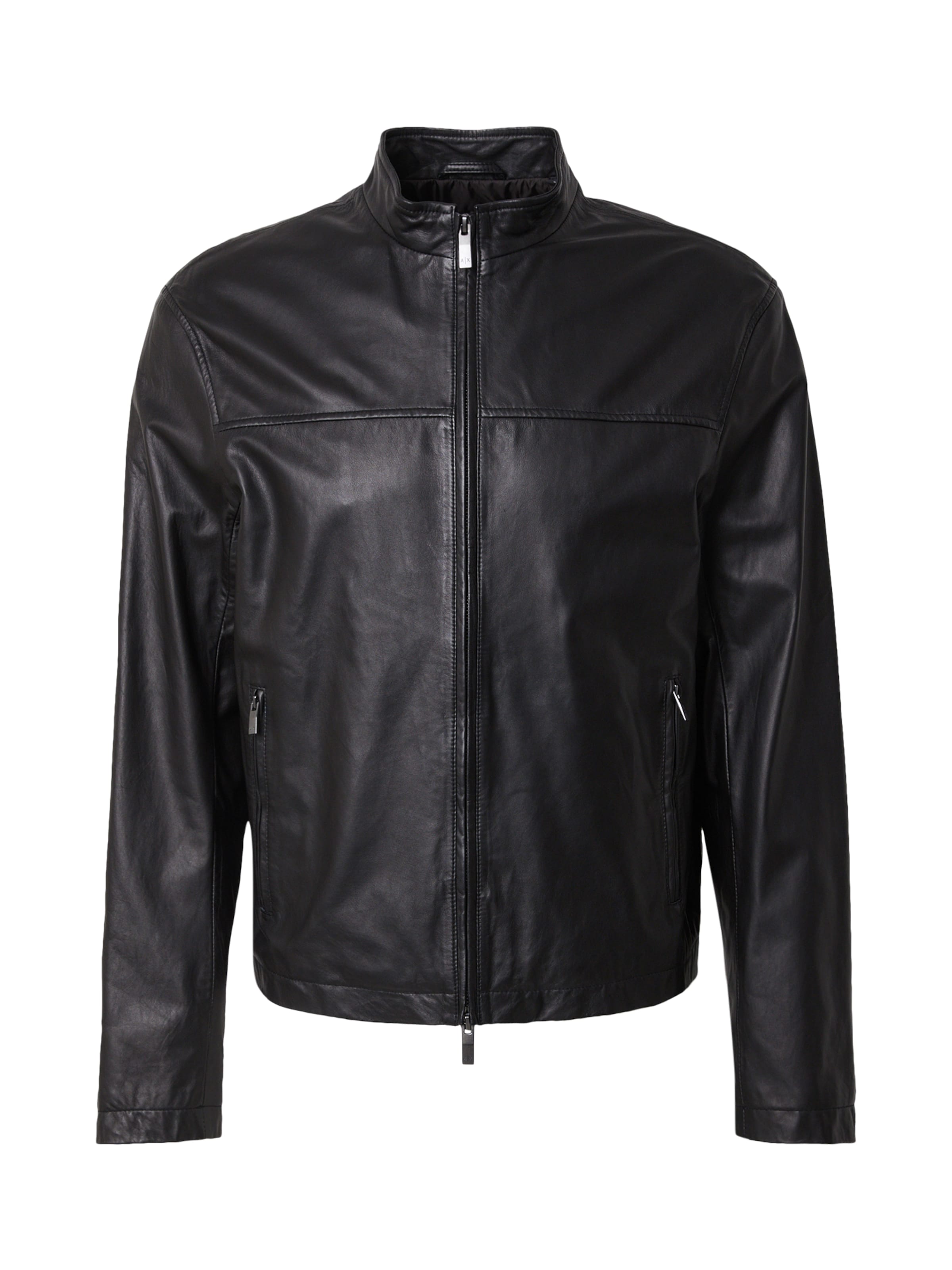 ARMANI EXCHANGE Φθινοπωρινό και ανοιξιάτικο μπουφάν σε μαύρο: μπροστά