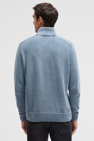 CAMP DAVID Troyer-Pullover aus Chenille mit Print und Patch in Blau