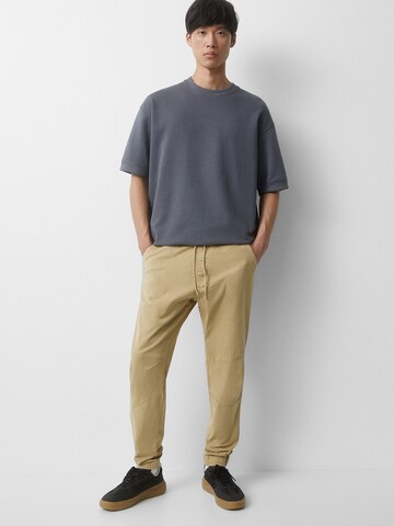 Pull&Bear Tapered Trousers in Beige