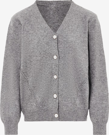 YASANNA Knit Cardigan 'Anna' in Grey: front