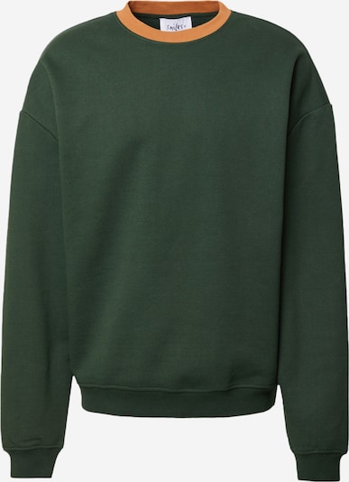Smiles Sweatshirt 'Falk' in dunkelgrün / orange, Produktansicht