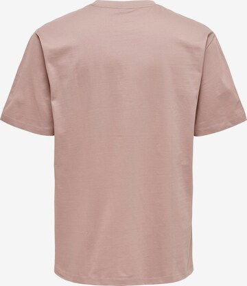 Only & Sons T-shirt 'Fred' i rosa