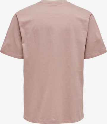 Maglietta 'Fred' di Only & Sons in rosa
