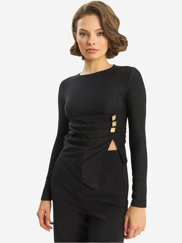 Bianco Lucci Shirt in Zwart: voorkant