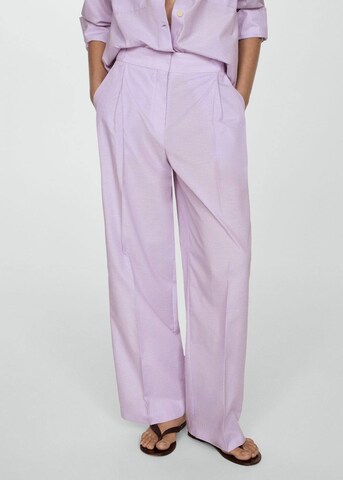 Wide Leg Pantalon à pince MANGO en violet : devant