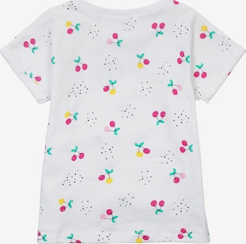 MINOTI T-shirt 'HAPPY POM POMS' i vit