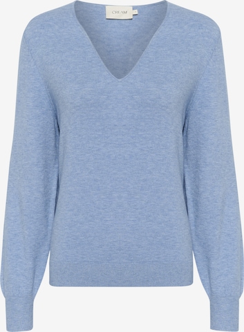 Cream Sweater 'Dela' in Blue: front