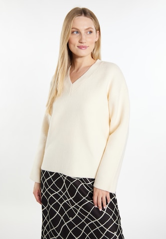 DreiMaster Klassik Sweater 'Casnagie' in White: front