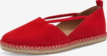Tamaris Espadryle w kolorze czerwony: przód