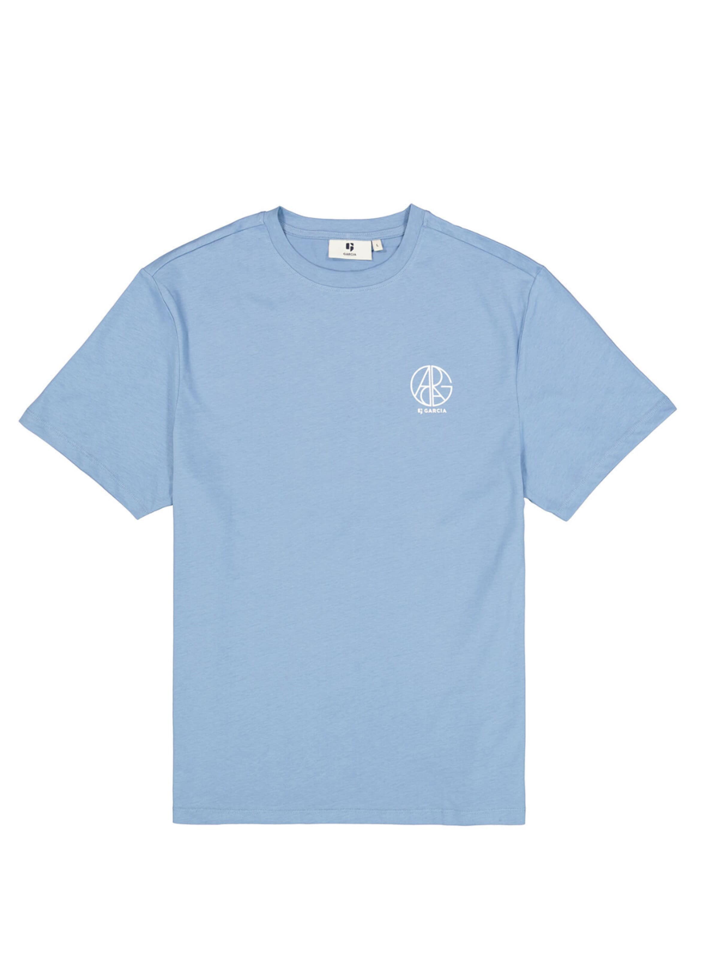 GARCIA Shirt 'Garcia - Heren t-shirt' in Blauw: voorkant