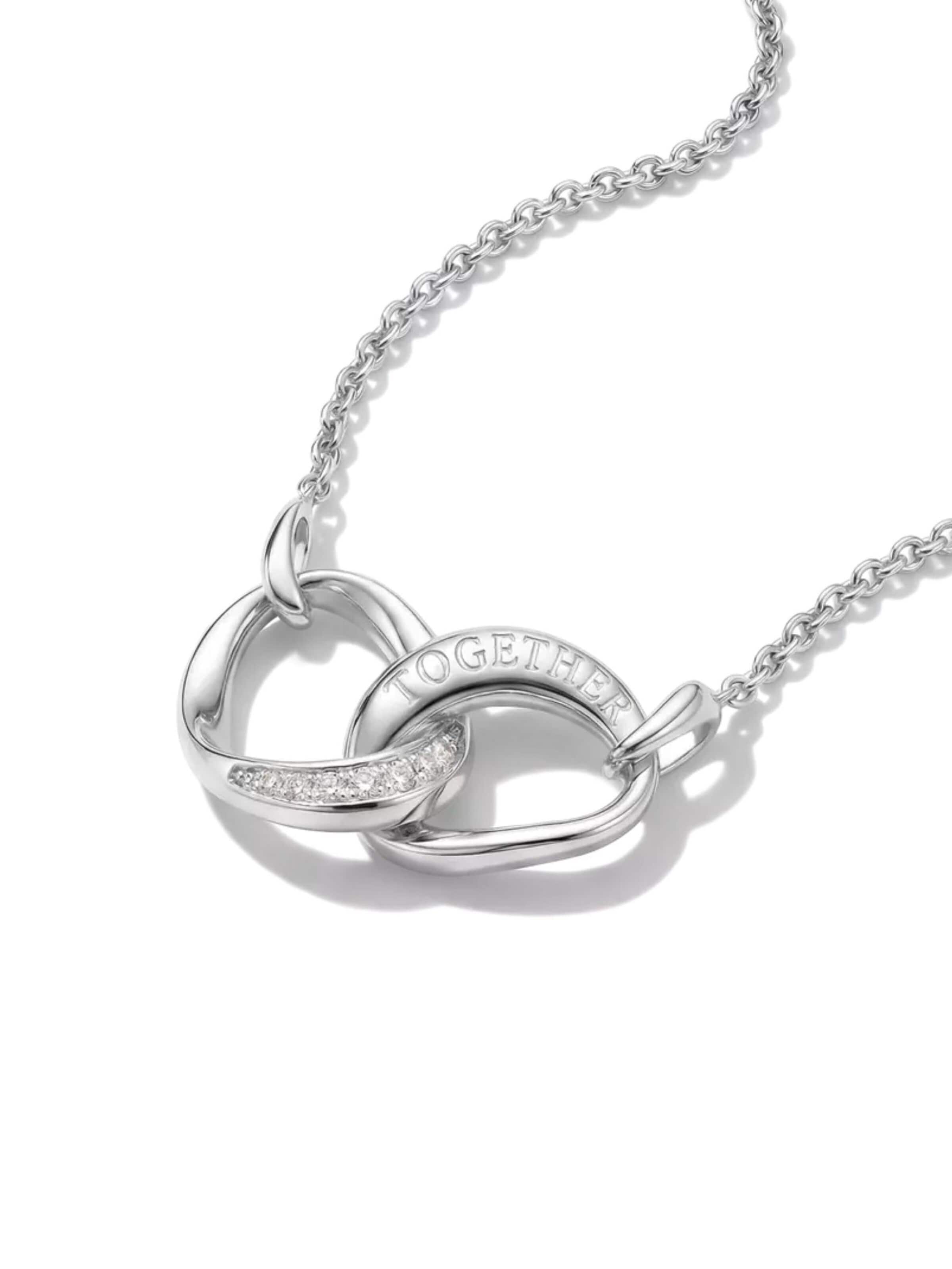 Chaîne 'Together Halskette aus Recyceltem Sterlingsilber mit Zirkonia' Thomas Sabo en argent