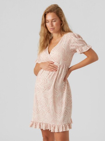 MAMALICIOUS Jurk in Beige: voorkant