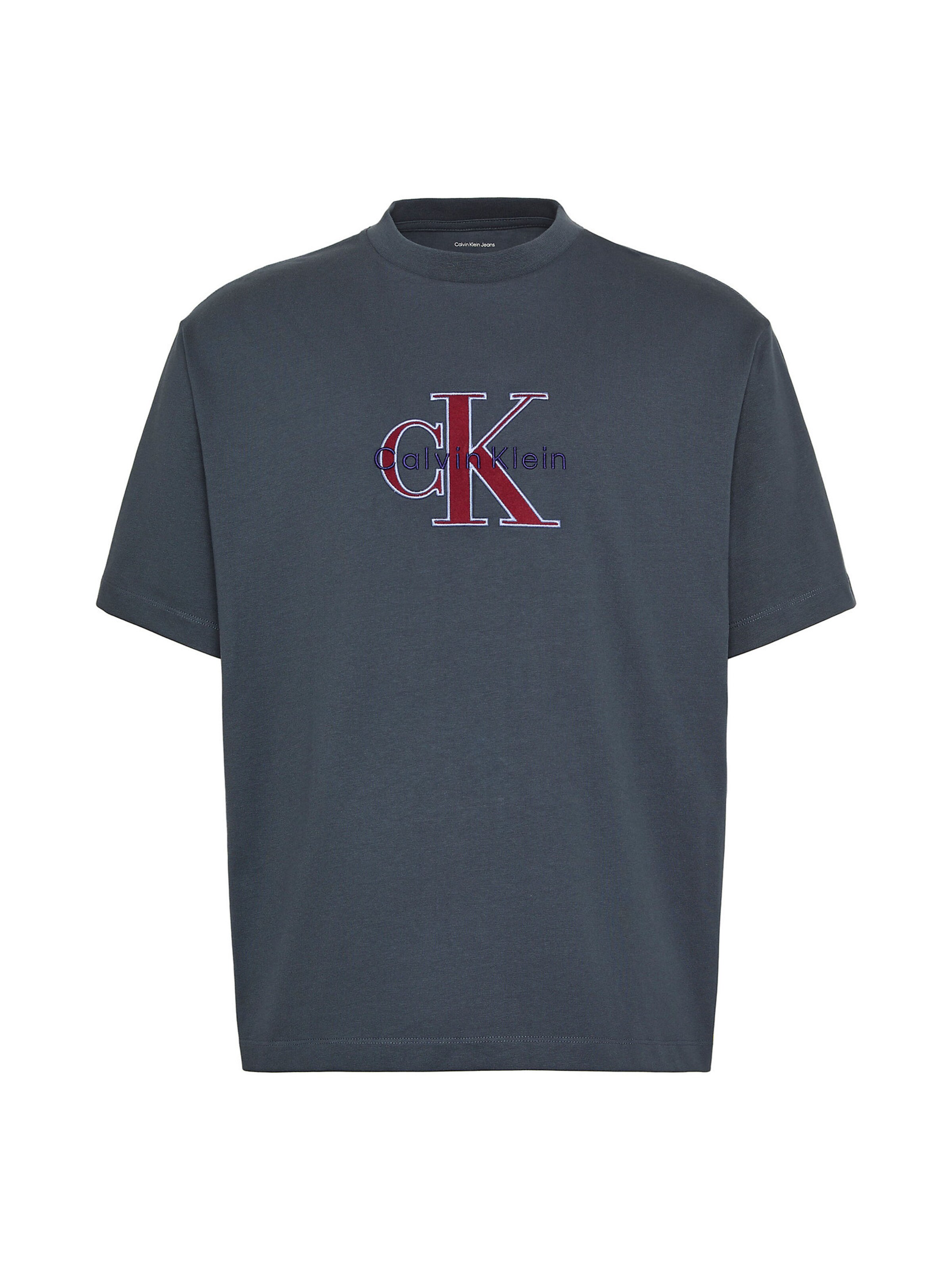 T-Shirt Calvin Klein Jeans en bleu : devant