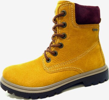 Legero Lace-Up Ankle Boots in Yellow: front