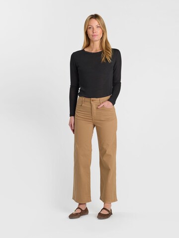 Wide Leg Jean 'PULPHI24' Le Temps Des Cerises en beige : devant