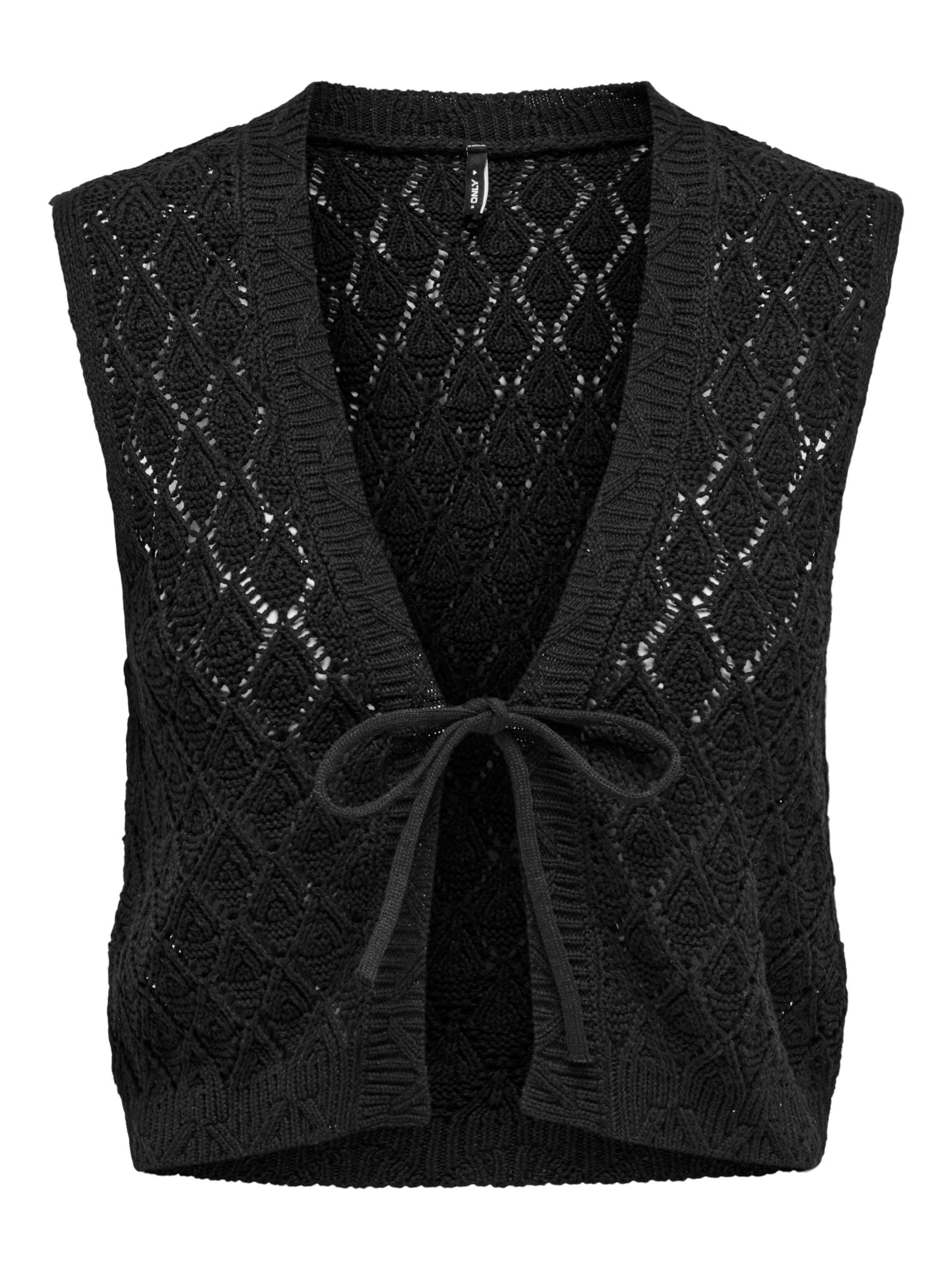 Gilet in maglia 'ONLChili' di ONLY in nero: frontale