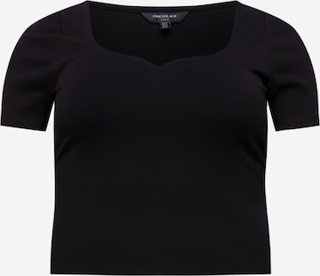 Tricou 'Sarah' de la Forever New Curve pe negru: față