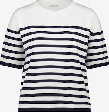 Cartoon Strickpullover mit Rundhalsausschnitt in Blau: Vorderseite