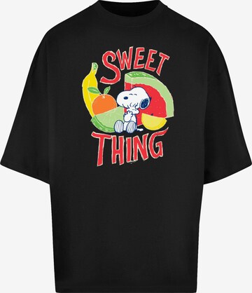 Merchcode Shirt 'Peanuts - Sweet Thing' in Zwart: voorkant