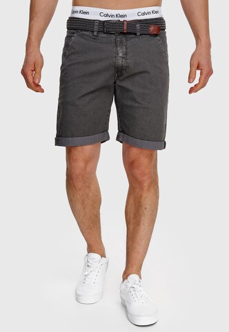 INDICODE JEANS Regular Trousers ' Estrada ' in Grey: front