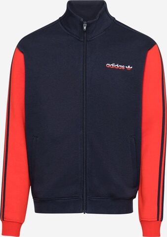 ADIDAS ORIGINALS Fleece Jacket 'Firebird' in Blue: front