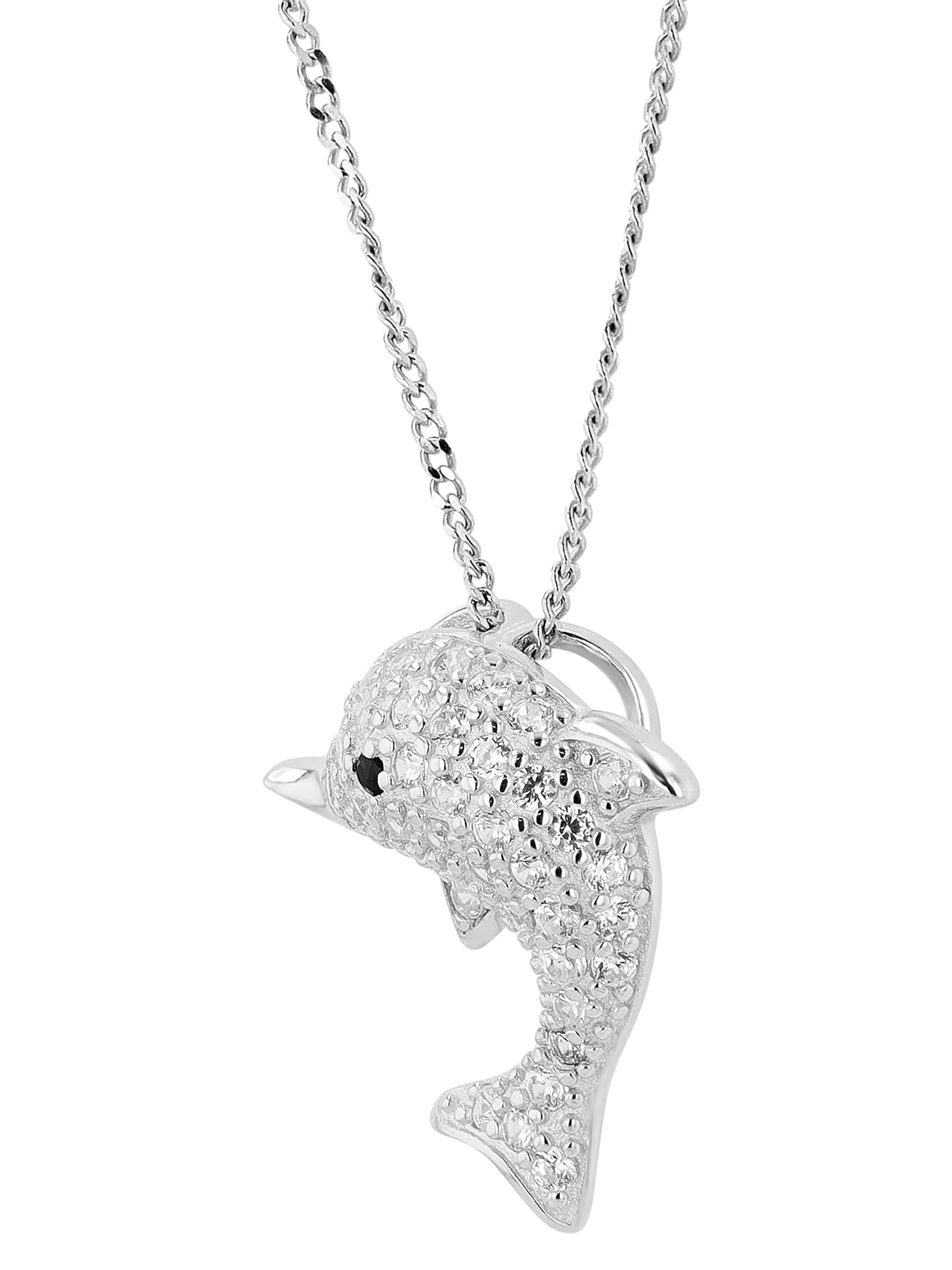 Akzent Pendant '"Dolo" aus 925 Sterlingsilber, rhodiniert, langlebig' in Silver: front
