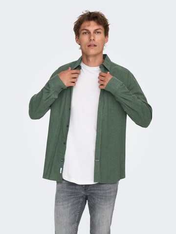 Only & Sons - Ajuste regular Camisa 'ONSRoad' en verde