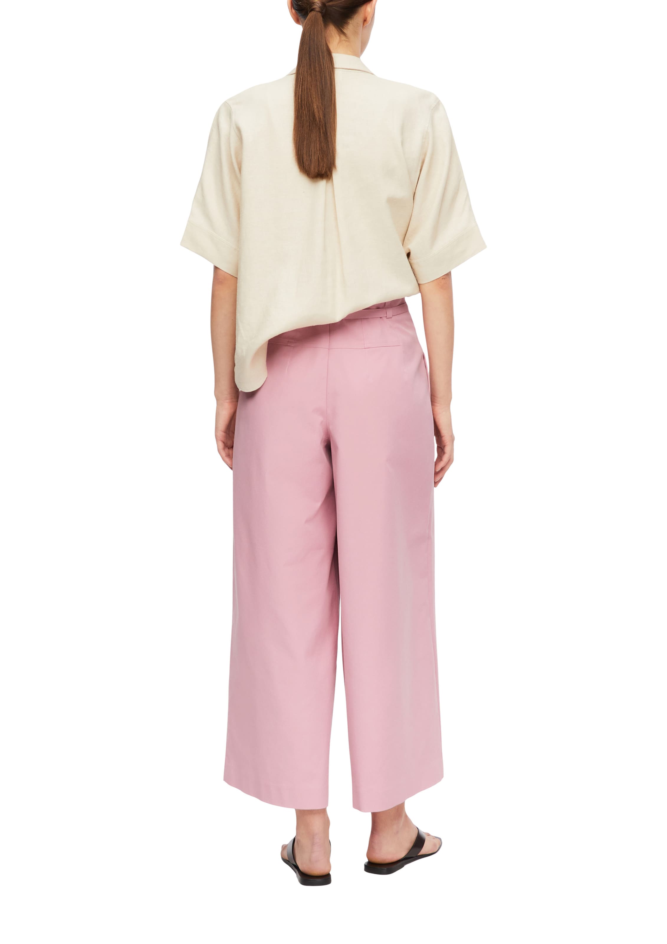 Wide Leg Pantalon COMMA en rose