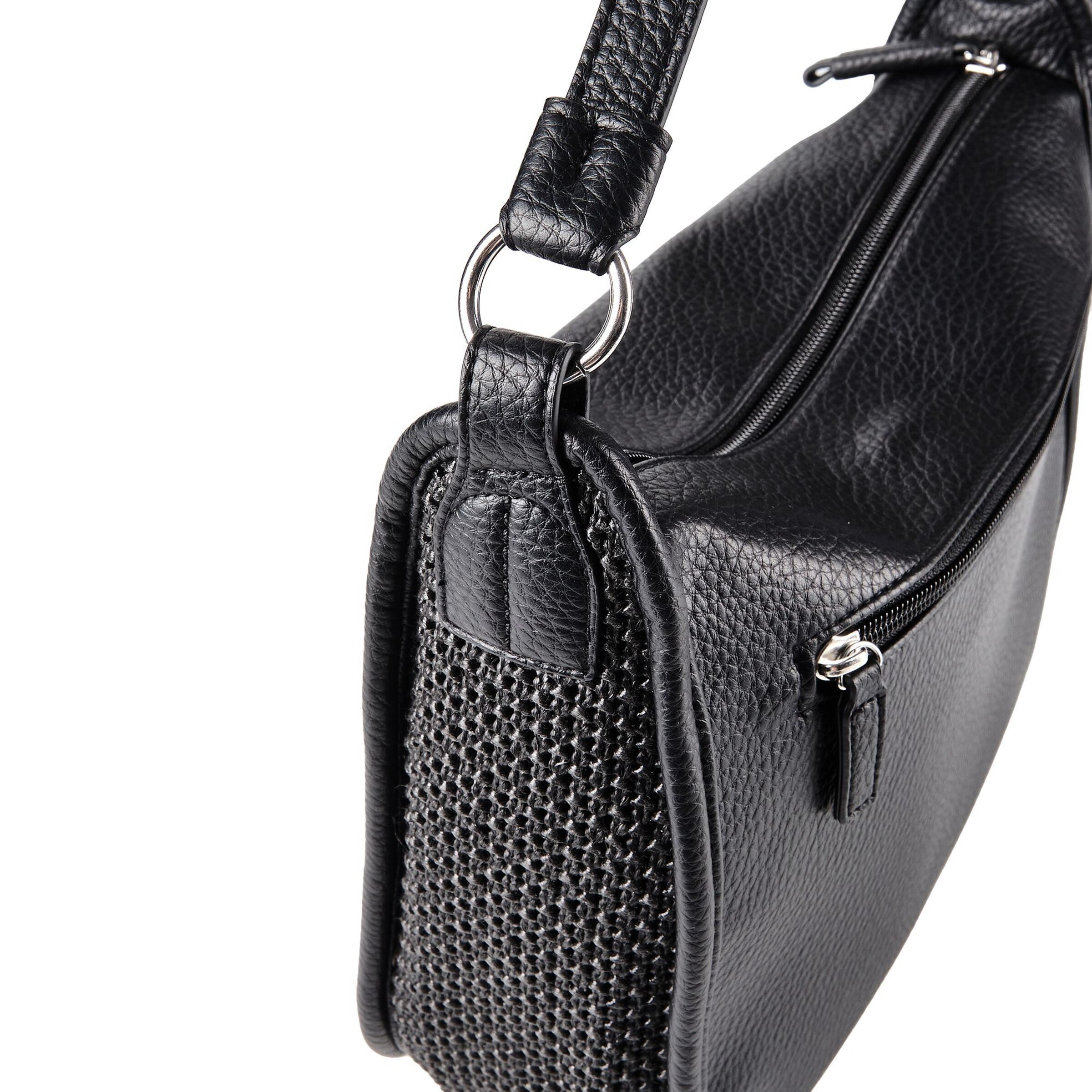 TOM TAILOR Shoulder Bag 'Evann' in Black