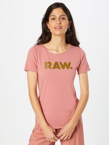 G-Star RAW Тениска в розово: отпред